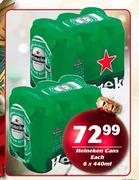 Heineken Cans-6 x 440ml Each