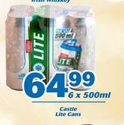 Castle Lite Cans-6x500ml