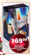 Ballantine's Finest Scotch Whisky 750ml & 2 Tumblers