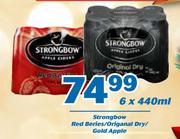 Strongbow Red Berries/ Original Dry/ Gold Apple-6x440ml