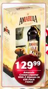 Amarula Cream Liqueur 750ml With 2 Glasses In Gift Pack