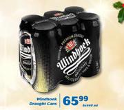 Windhoek Draught Cans-6x440ml