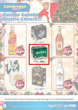 Cambridge Liquor Gauteng : October Mid Month (9 Oct - 21 Oct 2018), page 1