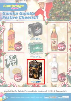 Cambridge Liquor Gauteng : October Mid Month (9 Oct - 21 Oct 2018), page 1