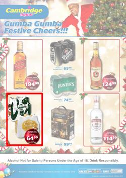 Cambridge Liquor Gauteng : October Mid Month (9 Oct - 21 Oct 2018), page 1