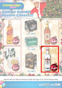 Cambridge Liquor Gauteng : October Mid Month (9 Oct - 21 Oct 2018), page 1