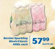 Bernini Sparkling Blush/Classic NRB's-6 x 275ml Each