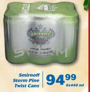 Smirnoff Storm Pine Twist Cans-6 x 440ml