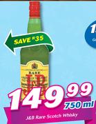 J&B Rare Scotch Whisky-750ml