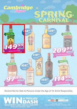 Cambridge Liquor Gauteng : Spring Carnival (23 Aug - 4 Sept 2018), page 1