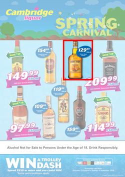 Cambridge Liquor Gauteng : Spring Carnival (23 Aug - 4 Sept 2018), page 1