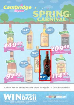 Cambridge Liquor Gauteng : Spring Carnival (23 Aug - 4 Sept 2018), page 1