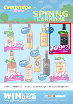 Cambridge Liquor Gauteng : Spring Carnival (23 Aug - 4 Sept 2018), page 1