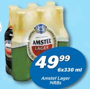 Amstel Lager NRB's-6x330ml