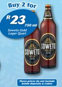 Soweto Gold Lager Quart-2x750ml