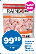 Rainbow Frozen Mixed Chicken Portions-4Kg
