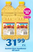 Sunfoil Pure Sunflower Oil-2Ltr Each