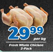 Fresh Whole Chicken 2's Pack-Per Kg