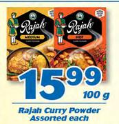 Rajah Curry Powder Assorted-100g Each