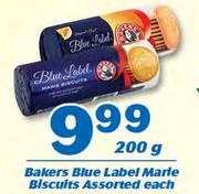 Bakers Blue Label Marie Biscuits Assorted-200g Each