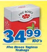 Five Roses Tagless Teabags-100's