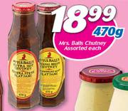 Mrs.Balls Chutney Assorted-470g Each