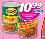 Koo Chakalaka Assorted-410g Each