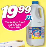 Cambridge Food Full Cream Fresh Milk-2Ltr