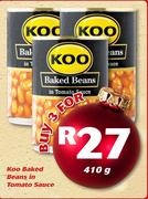 Koo Baked Beans In Tomato Sauce-3X410g