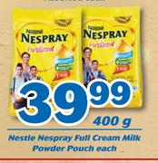 Nestle Nespray Full Cream Milk Powder Pouch 400g-Each