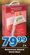 Robertsons Natural Sweet Rose-3Ltr