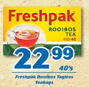 Freshpak Rooibos Tagless Teabags-40's