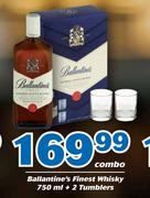 Ballantine's Finest Whisky 750ml+ 2 Tumblers Free
