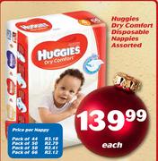 Huggies Dry Comfort Disposable Nappies Assorted- Each