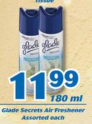 Glade Secrets Air Freshener Assorted-180ml Each