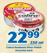 Cobra/Sunbeam Floor Polish 350ml-Each