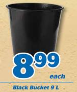 Black Bucket 9Ltr
