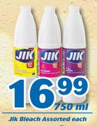 Jik Bleach Assorted-750ml Each