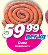 Ouma Braaiwors-Per Kg