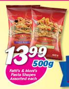 Fatt’s & Moni’s Pasta Shapes-500g Each