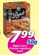 Rajah Curry Powder-50g Each