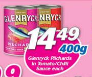 Glenryck Pilchards In Tomato/Chilli Sauce-400g Each
