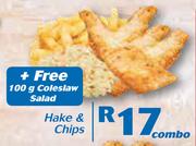 Hake & Chips-Combo Free Coleslaw Salad-100g