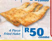4 Piece Fried Hake-Combo