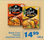 Rajah Curry Powder Assorted-100g Each