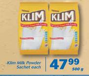 Klim Milk Powder Sachet-500g Each