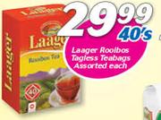 Laager Roolbos Tagless Teabags 40’s-Each 