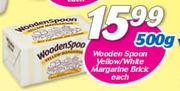 Wooden Spoon Yellow/White Margarine Brick-500g Each