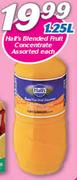 Hall’s Blended Fruit Concentrate-1.25Ltr Each