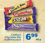 Cadbury Chocolate Bar-46g Each